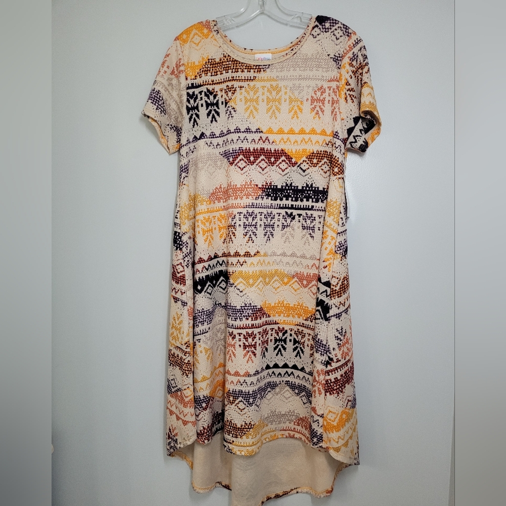 LulaRoe Patterned Multicolor Women's Dress Med NWT